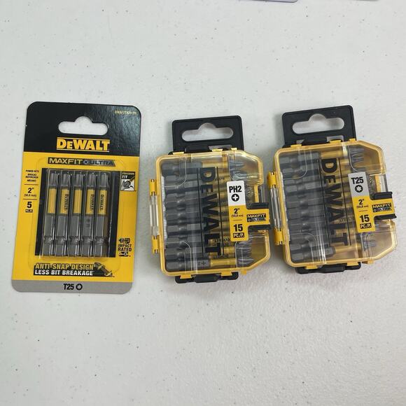DeWALT Drill Bit Set New Sealed 35 Pieces 2” PH2 T25 Maxfit Ultra Tool - Picture 1 of 9